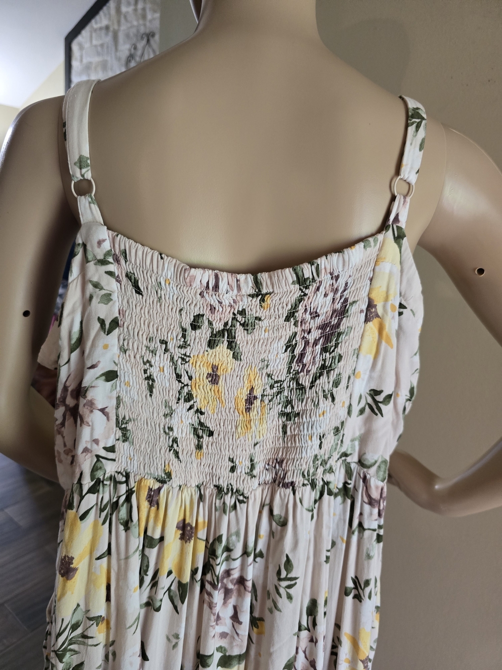 torrid Floral Midi Dress in Cream with Yellow Flowers - Picture 5 of 7